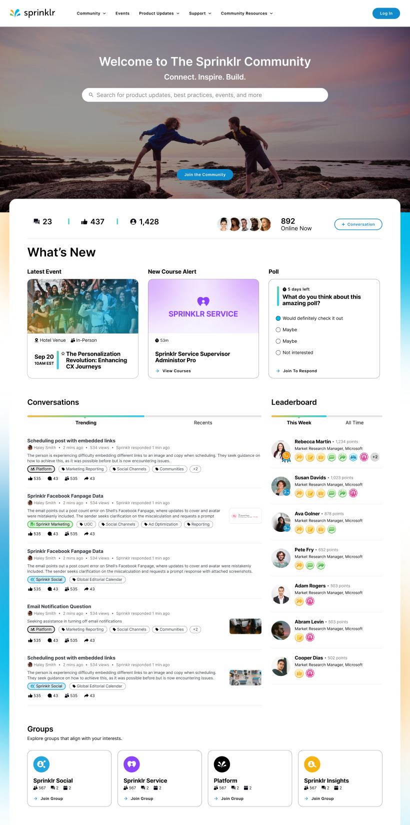 New Sprinklr Homepage
